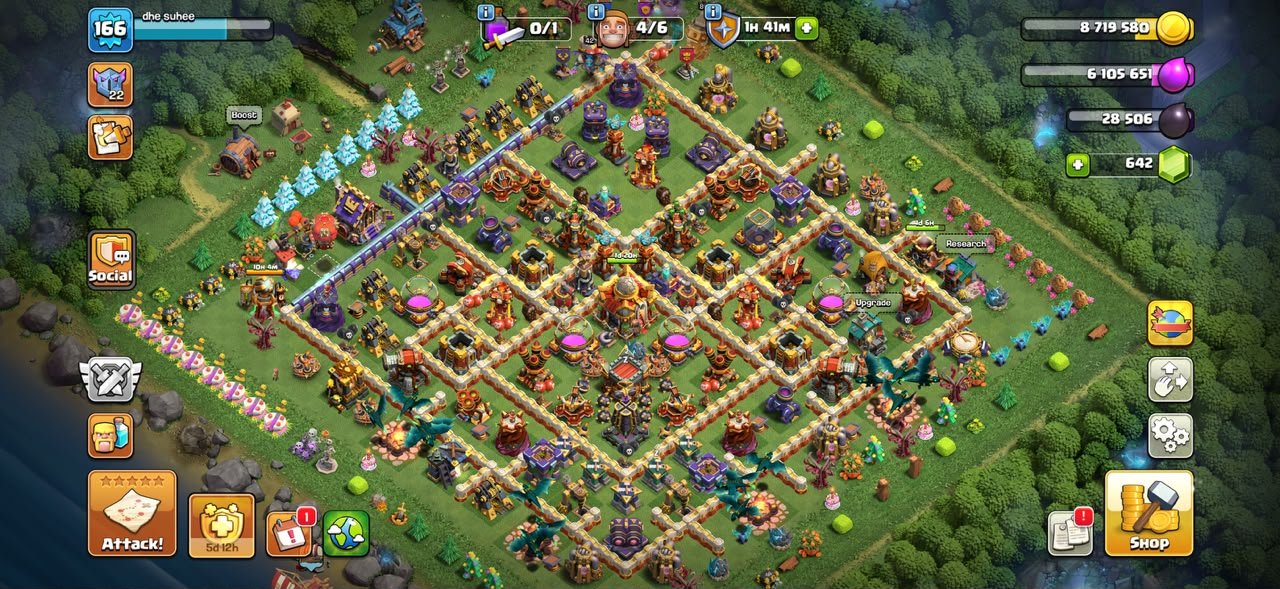 ▣ TH 16 Almost Full Max ▣ 80-95-42-64-37-10 ▣ 10x Epic High Level ▣ MC Free ▣ BH 10 Near Max, 16 TH Main Village, 10 TH Builder
