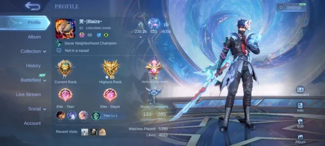 World Best anime Skin💫Sasuke suyou 💫Itachi Uchiha Julian💎Claude➤Badang💥Helcurt💎Kagura➤Navi Recall, Продажа, Ранг: Мифический, Уровень: 66, Процент побед: 55%, Герои: 133, Облики: 285