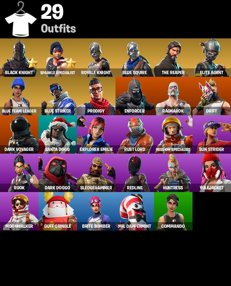[PC/NS/XBOX] 66 SKINS | Black Knight | Sparkle Specialist | Royale Knight | Blue Squire, Sale, skins 66