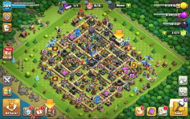 18 TH | 209 LVL | 51/85/52/39/41 | 3.5k gems + 1.4k trophies + top equipment, 18 TH Home Village, 10 TH Builder Base