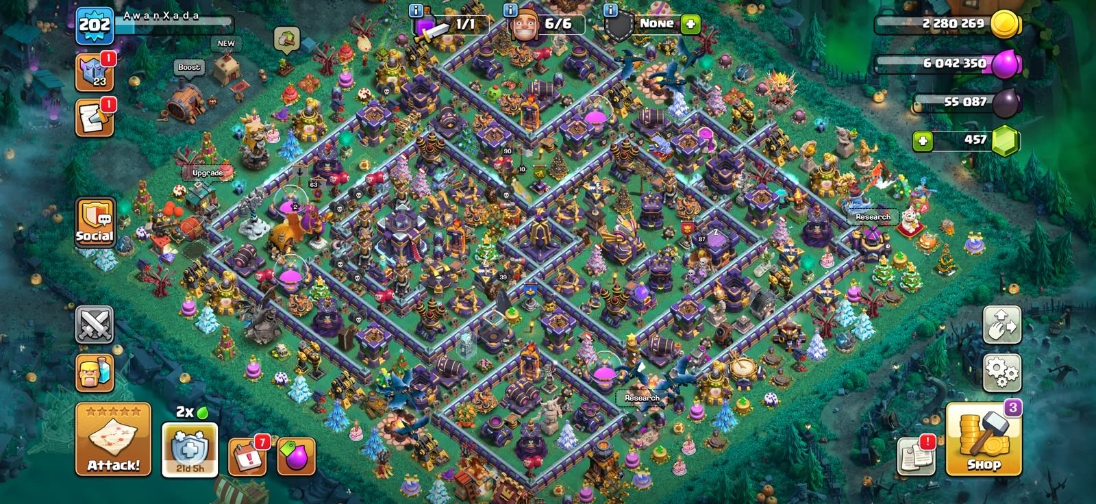 TH 15 Max ✦ Rare Obstacles (2015/16/17/18/19) ✦ Heroes 87-90-52-63-40-10 ✦ 8x Epic High Level, 15 TH Main Village, 10 TH Builder
