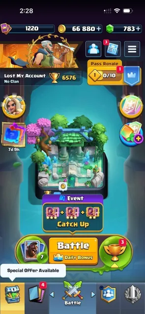 🏆6576 CUPS🏆⚔️1220 LVL⚔️🐗DECK WITH HOG🐗🧬3 EVOLUTIONS🧬👑2 HEROES👑🃏115/123 CARDS🃏💎783 GEMS💎🎭24 EMOJIS🎭, 18 arena, 1220 level, 6500 cups, 115 cards, 19 leg, Available