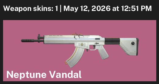 NEPTUNE THE VANDAL, Sale, Ranked locked, Agents: 7, Skins: 1