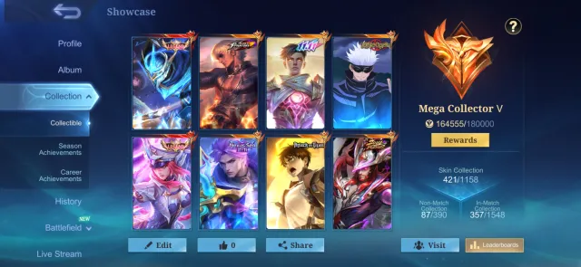 ❤️💫🎉SALE OF A VERY FAT MEGACOLLECTOR 5 WITH A BUNCH OF EVENT SKINS FOR JUNGLE/EXP❤️💫🎉