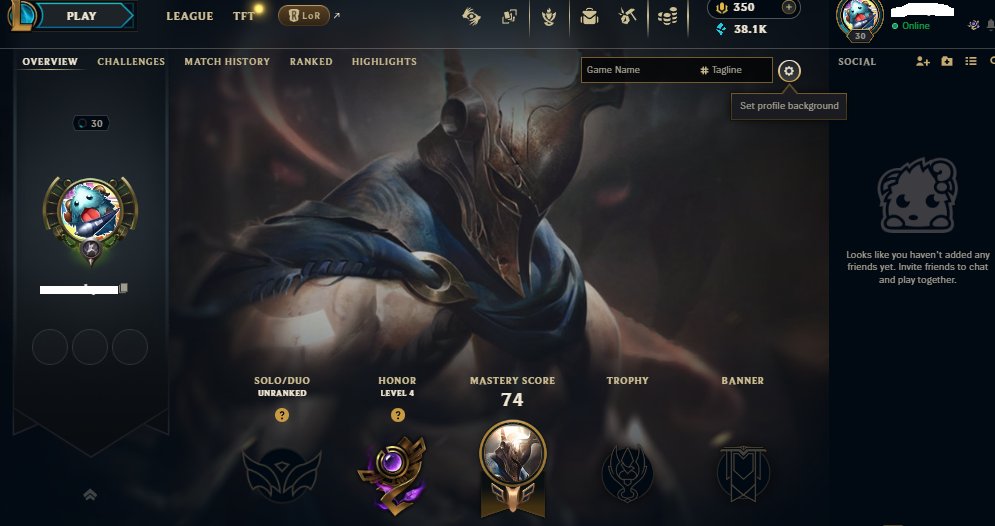 EUW HANDLEVEL FRESH LVL 30✔️ONLY ARAM✔️38.1K BE✔️350 RP✔️8 skinsinloot✔️Unverified#08, Sale, level 30, champions 7, Unranked
