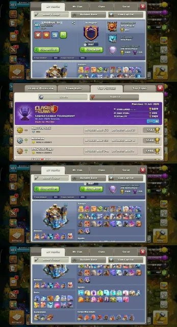TH18➤L303➤Legend 3➤Turkey➤6 Hero Max➤11 Epic 26➤60+ Skin➤15 Scenery➤YOTFH Set➤60% Shop, 18 TH Родной Деревни, 10 TH Строителя