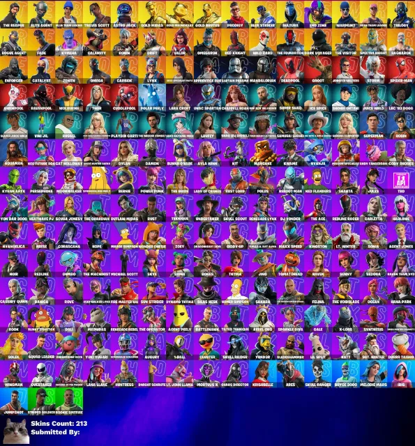 🔮213 skins🔮OG STW🔮Reaper🔮Elite Agent🔮Travis Scott🔮Astro Jack🔮Gold Midas,Brutus,Meowskull🔮Take The L, Sale, skins 213