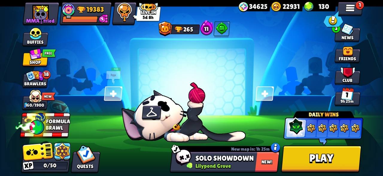 19 k🏆, 67 brawlers, 3 legs, 4 11 strength + 3 hypers, 130 gems, 34 k coins, 60 skins, description👇, trophies 19000, brawlers 67