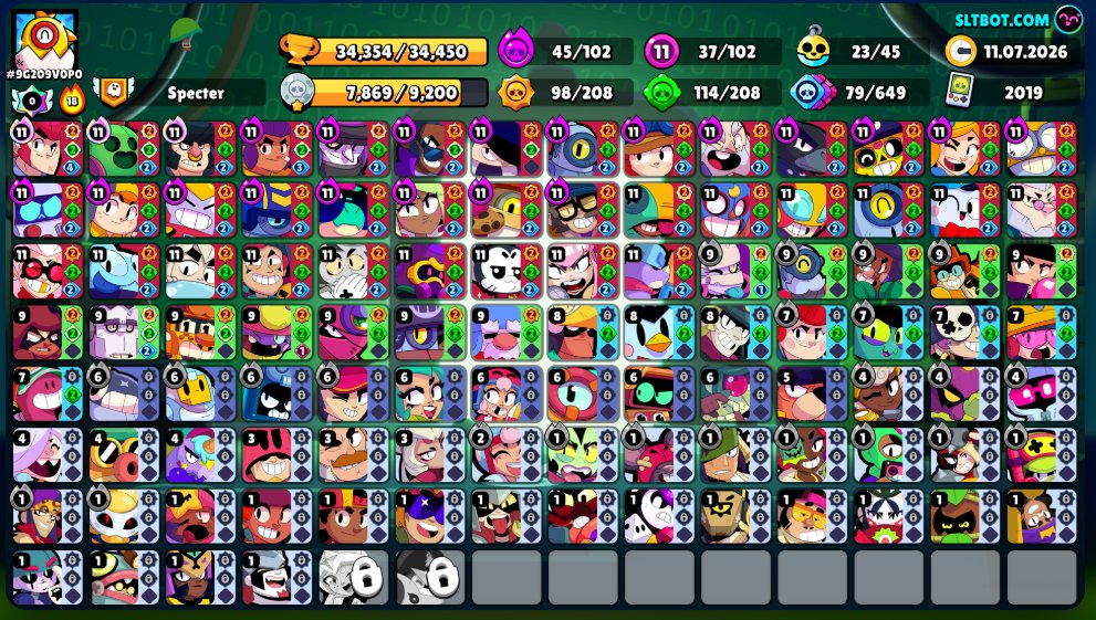 Colt & Rico 2 Prime | Lots of cool skins | 2019 Year of establishment, trophies 34354, brawlers 102, primes 16