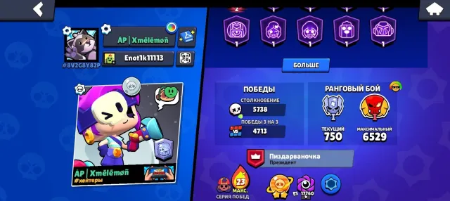 💎365 SKINS💎-🌟2 OLD BP SKINS🌟-📊30 11 LEVELS📊-💜2020 YEAR💜51 HYPER CHARGES, 65651 trophies, 104 brawlers, 20 primes