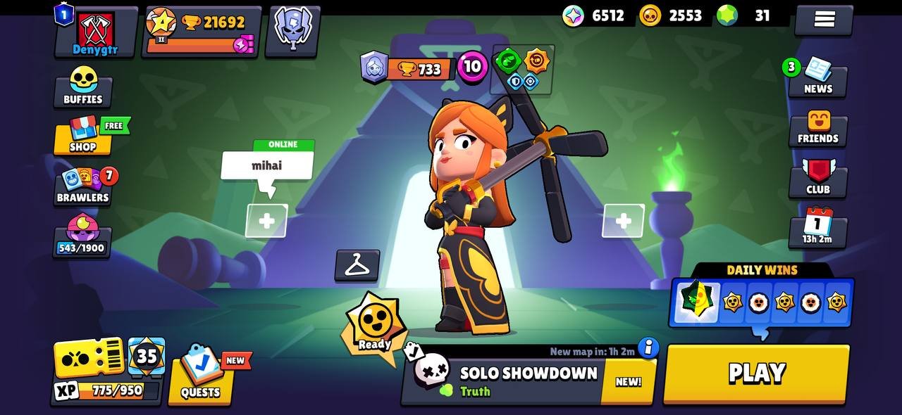 21 к💎, 7 лег, 68 бравлеров, 6 к блингов, 100 + скинов, описание👇, trophies 21000, brawlers 68