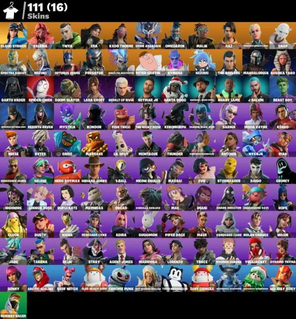 111 skins | Cloud Striker | Valeria | Twyn | Era | Kado Thorne | Spire Assassin | Omegarok, Sale, skins 112
