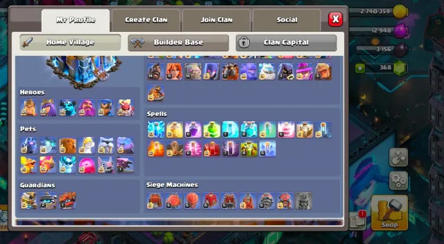 TH18 ACCOUNT ✅6 HERO MAX ✅13 EPICS MAX ✅BASE MAX TYPE ✅HIGH LAB ✅CYBER SCENERY ✅MAX BUILDER BASE ✅, 18 TH Родной Деревни, 10 TH Строителя