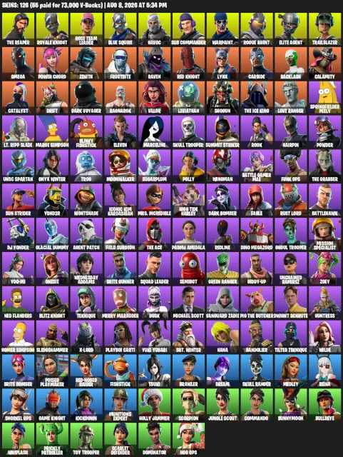 🌺209 skins 🌺231 picks🌺Grriz|Vivi Chroma|Sultura|Raz|Frostbite|Spire Assassin|Dark 4|Wookiee, Sale, skins 126
