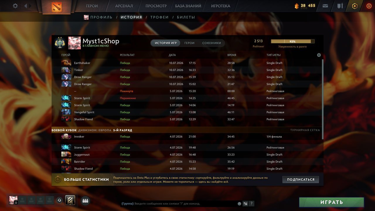 【𝐒𝐭𝐨𝐫𝐞】🤍🈹 For sale: ᴀᴄᴄᴏᴜɴᴛ🈹2500 𝐦𝐦𝐫🤍🌸🤍BEHAVIOR 6500 🈹🤍, Sale, 2500 MMR, 6500 Behavior score, 6500 вежливости, 543 games, 340 hours