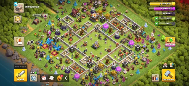 Clash of Clans 🔥 11 TH FULL 🔥 Christmas Trees 2015+ 🔥 1200 CW Stars, 11 TH Home Village, 6 TH Builder