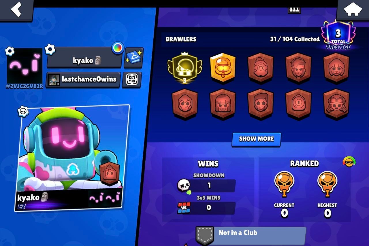 THIRD PRIME ON EDGAR💚1 VICTORY ON ACCOUNT💛SKINS💚CHECK SCREENS IN DESCRIPTION💛, trophies 4233, brawlers 31, primes 3