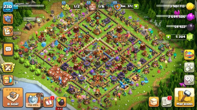 💎Личный аккаунт, Много препятствий, 7 лет, 5200 гемов, 230 lvl💎, 16 TH Main Village, 10 TH Builder