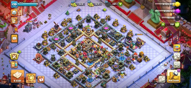 18тх | 210LVL | 41/51/42/31/32/4 | топ экипа | 6 строителей, 18 TH Родной Деревни, 10 TH Строителя