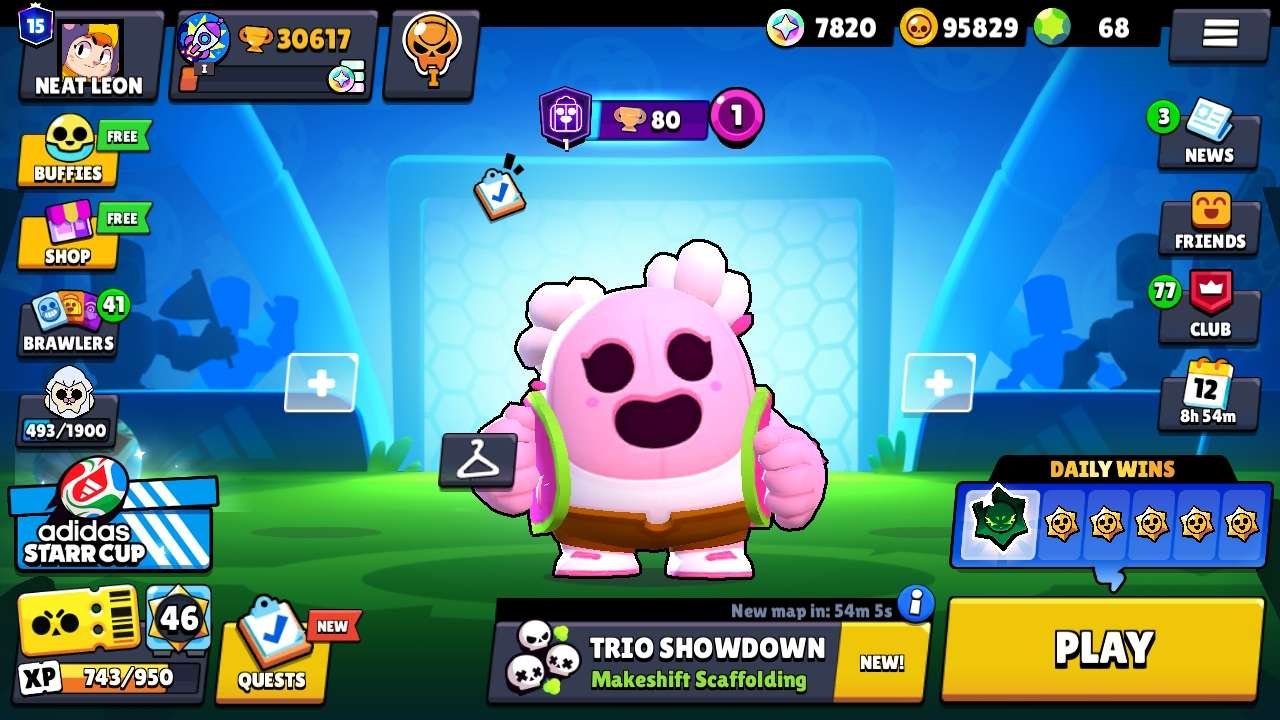⚡ AUTO PICKUP ⚡ | 📅2026 | 💰95829 COINS | ⚡24022 STRENGTH | ✨7820 BLINGS, trophies 30617, brawlers 41, primes 15