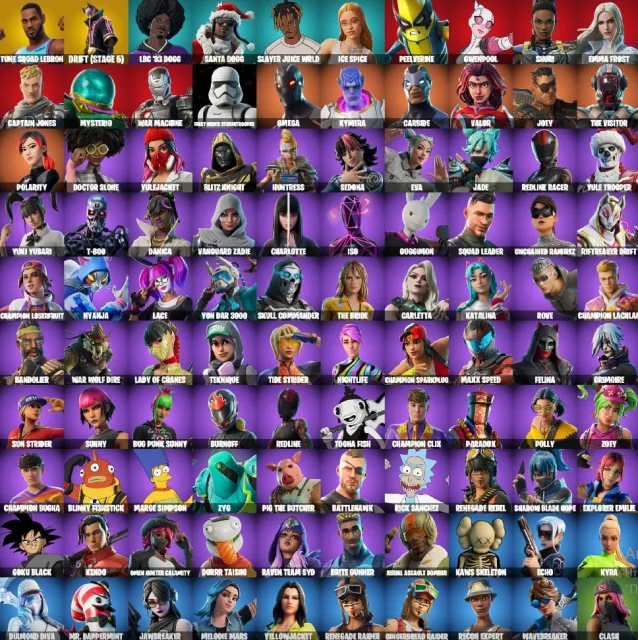 🔥FORTNITE ACCOUNT 🔥 EMAIL-ÄNDERUNG 🔥TUNE SQUAD🔥100 SKINS 🔥126 KILLS 🔥79 TANZEN 🔥, Verkauf, Skins 100