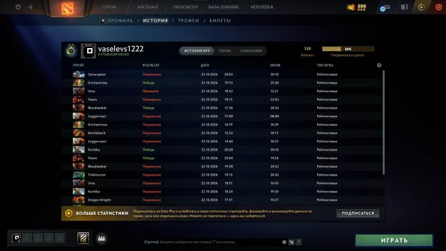 🔸『139 MMR 』🔸『 RECRUIT 1 』🔸【22 TROPHIES】🔸【CONFIDENCE 35%】🔸【Arcana on Zeus】✅ MAINPOOL ✅, Sale, 139 MMR, 5350 honesty, 5350 politeness, 173 matches, 211 hours