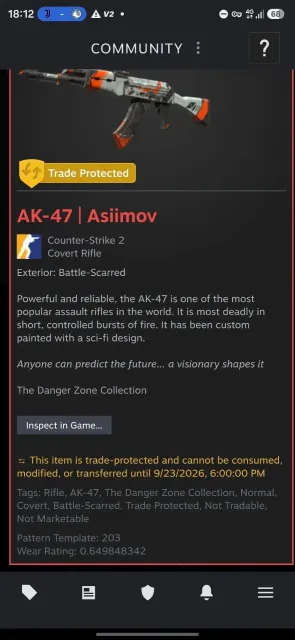 Empty account with AK-47 Asiimov, Sale, With inventory, No PRIME