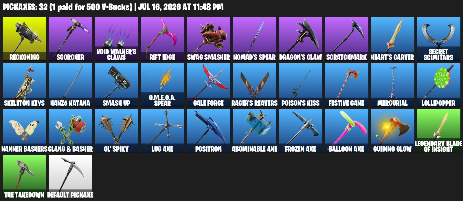 35 Skins | Old account | Take The Elf | Rogue Agent | Rambunctious | Orange Justice | Time Brella |, Sale, skins 35