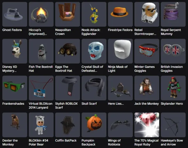 2013 | 6 PAGES STACKED Ghost Fedora +Improved Helmet + Neapolitan Crown + Firestripe Fedora+ More, Sale, Voice chat: No