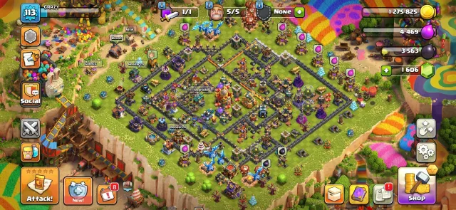 Rusher TH16 with top gear and upgrades, 16 TH Home Village, 5 TH Builder