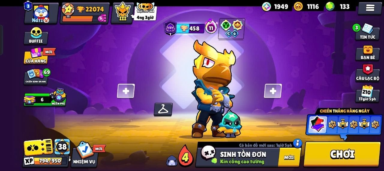 BS# 9➤101/104 Brawlers🌵 27 Max⚡ 51 Hypercharges🔥trophy 22074➤ Rare & Super Rare Skins🎭, trophies 22074, brawlers 101, primes 27