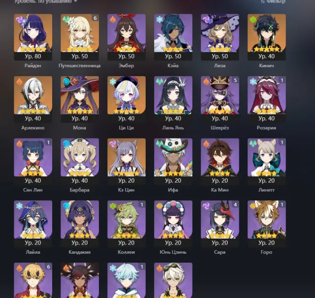 Raiden + Signora + Klee + Harlequin, Any platform, Email linked, Lumine, Starter, AR 52