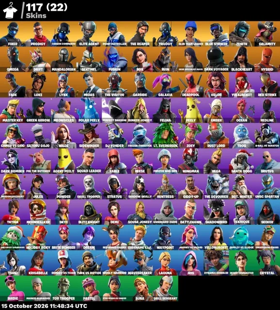 🎱🎮117 Skins |The Reaper|Blue Team Leader|Blue Striker|Take The L🎮🎱, Sale, skins 117
