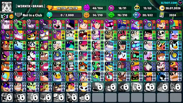 TOP ACCOUNT 🏆36178 trophies🏆👤91 out of 104👤 ⚧️48 HYPERCHARGES⚧️ WITH EMAIL!!!!, trophies 36178, brawlers 91, primes 10