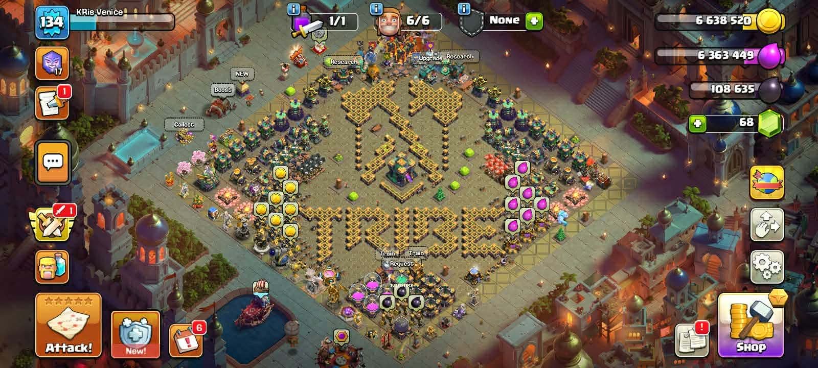 TH 14 Account | Rare Desert Night & Year of the Fire Horse Complete Sets | Discount Shop |, 14 TH Main Village, 10 TH Builder