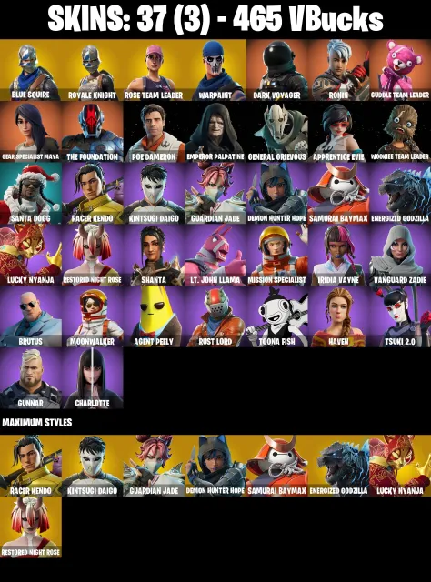 🎮 43 SKINS | Royale Knight | Blue Squire | Rose Team Leader | Warpaint | Royale Shield, Sale, skins 43