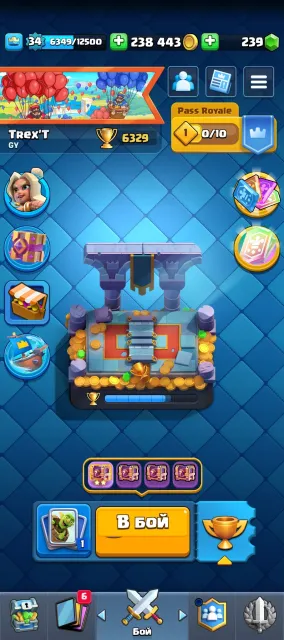 CHECK SCREENS【🏆6329🏆】【🌇3𝐄𝐕𝐎🌇】【👤116/121👤】【😈23 PINS AVAILABLE MIMI😈】, 17 arena, 34 level, 6329 trophies, 116 cards, 21 legendaries, No