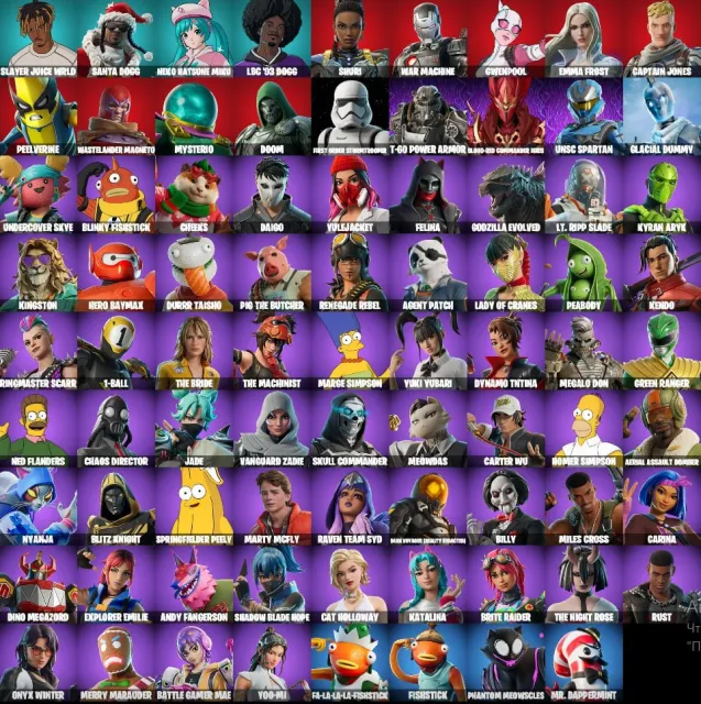 🔥KONTO FORTNITE 🔥 ZMIANA MAILA 🔥80 SKINÓW 🔥131 KOSIAKÓW 🔥184 TAŃCE 🔥, Sprzedaż, skiny 80