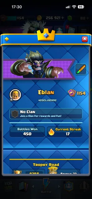 ⚡️Top account in Clash Royale⚡️ 9300 trophies💪 15 megabytes, 23 arena, 1157 level, 9288 trophies, 116 cards, Available