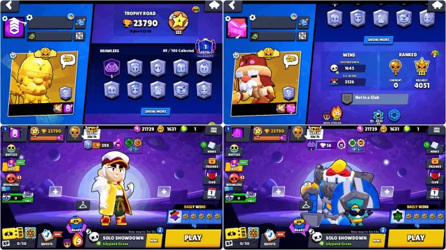 💜Brawl Stars Account💜Gale, Volt, Fang. 3 OLD BP💜2019💜 with email💜, 23790 trophies, 89 brawlers, 1 prime