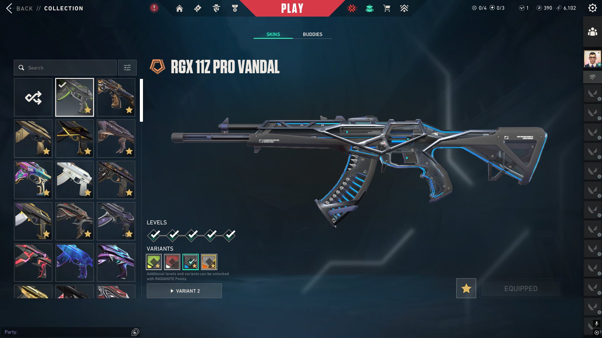 A lot of purchased skins 11 Vandals 5 knives 4 phantoms, etc., Sale, Diamond 1, Agents: 28, Skins: 150