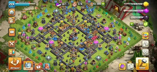 Th18/259xp 6 heros max/wall max Almost 5k War star 10 Equipment almost max 60℅ Discount shop, 18 TH Родной Деревни, 10 TH Строителя