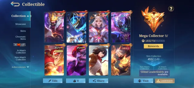 Mega Collector 4~ 3 Legends, Kof, 11 Hayabusa, The Aspirants, Attack on titan, Epic Recall, Продажа, Ранг: Мифический Бессмертный, Уровень: 108, Процент перемог: 54%, Герої: 133, Облики: 453