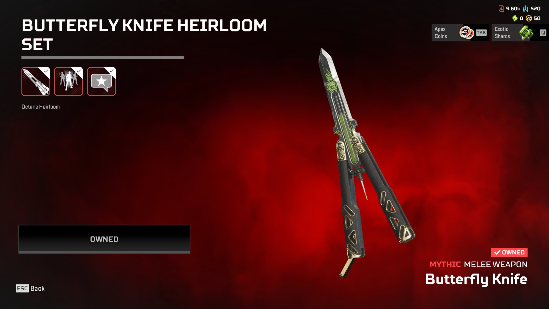 🍀 【 Octane Heirloom + 120 Legend Skins 】 EA App + PSN ♦️ Full Access 🔑, Rookie, 178 level, Relic: Yes