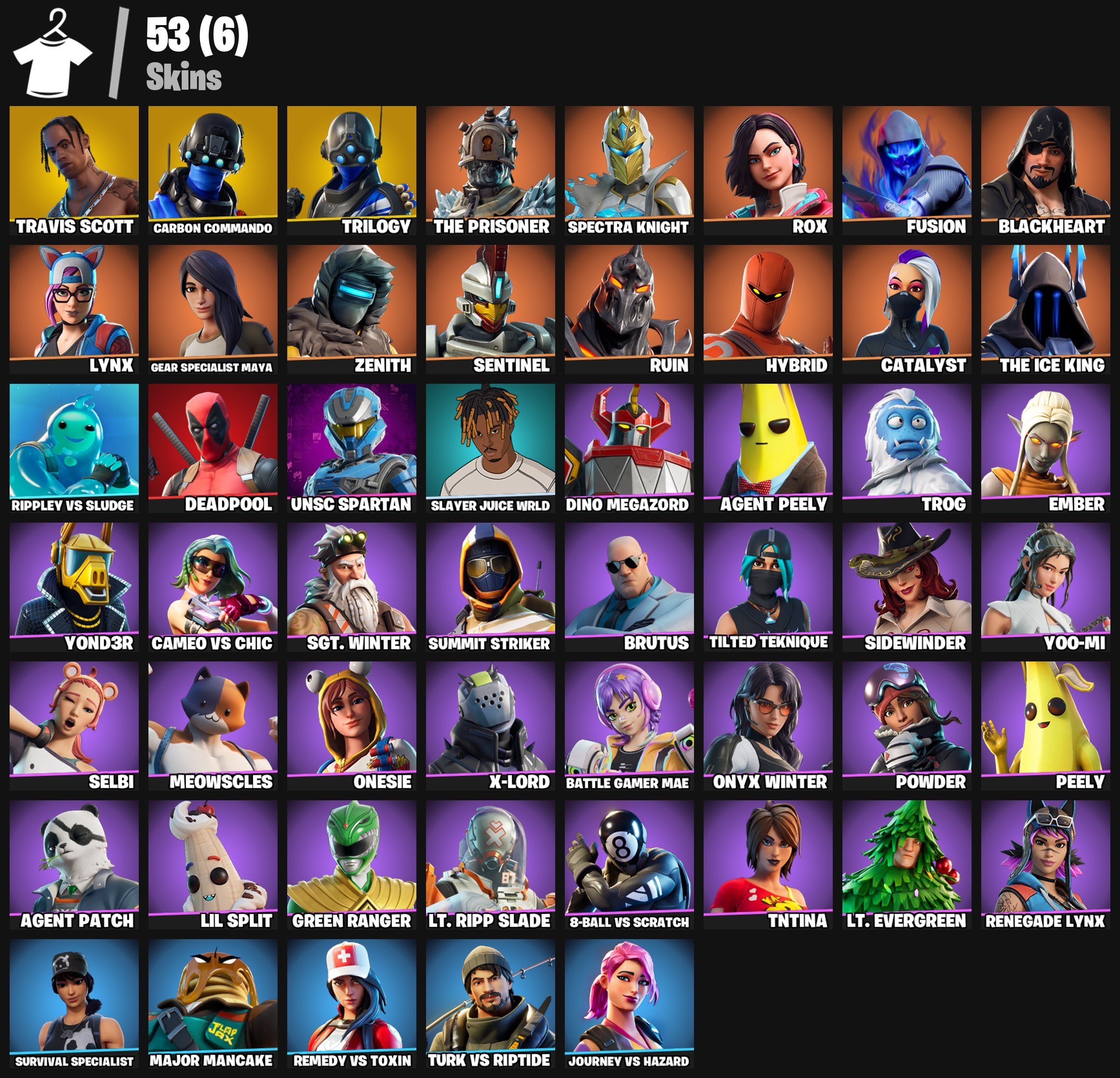 🌵 Travis Scott | Carbon Commando | Trilogy | Rox | 53 skins | All plat, Sale, skins 53