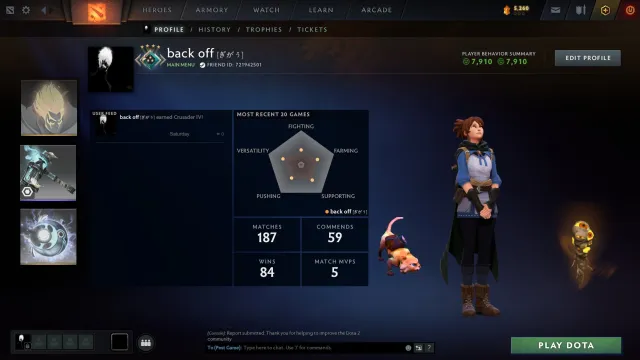 ⚪️⚫️⚪️【1956 MMR】【~69% УВЕРЕННОСТЬ】⚪️【20 ЖЕТОНОВ】【7910 ПОРЯДА】⚫️⚪️【Авто-Выдача】⚫️, Продажа, 1956 MMR, 7910 порядочності, 7910 вежливості, 187 матчів, 211 годин