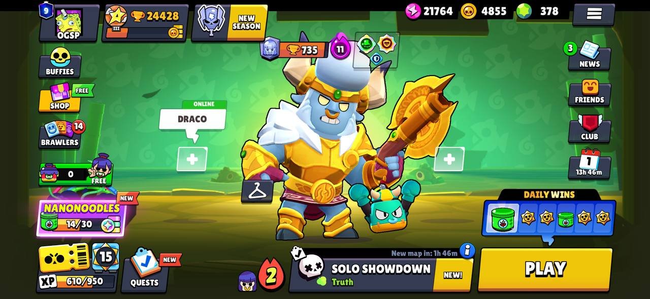 24k trophies 🏆, 89 Brawlers, 10 Legendaries, 29 Power 11s + 24 Hypercharges, 378 Gems, 230 skins, trophies 24000, brawlers 89, primes 9