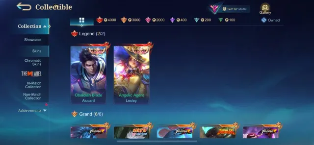 #AN5 413 SKINS | 2 LEGEND ALCARD AND LESLEY | NARUTO KAKASHI AND GAARA | 3 KOF | KUNG-FU PANDA, Sale, Rank: Epic, Level: 118, Win Rate: 50%, Heroes: 113, Skins: 413