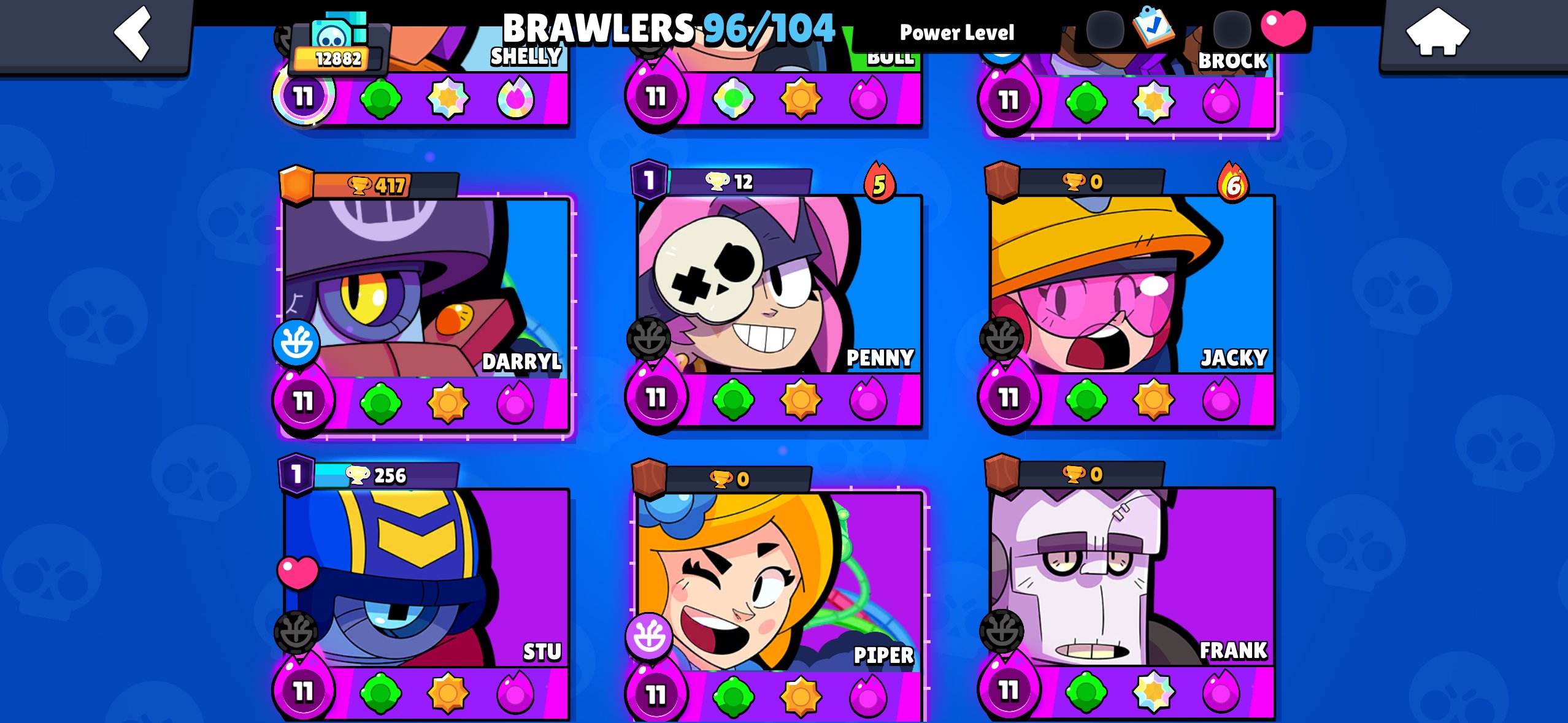 OLD RANK 35, LEG IN RANKED, MANY PERSIANS, trophies 13000, brawlers 97, primes 8