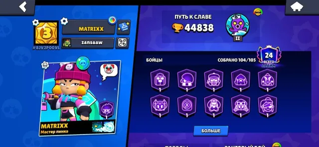 Selling account, 44838 trophies, 104 brawlers, 24 primes